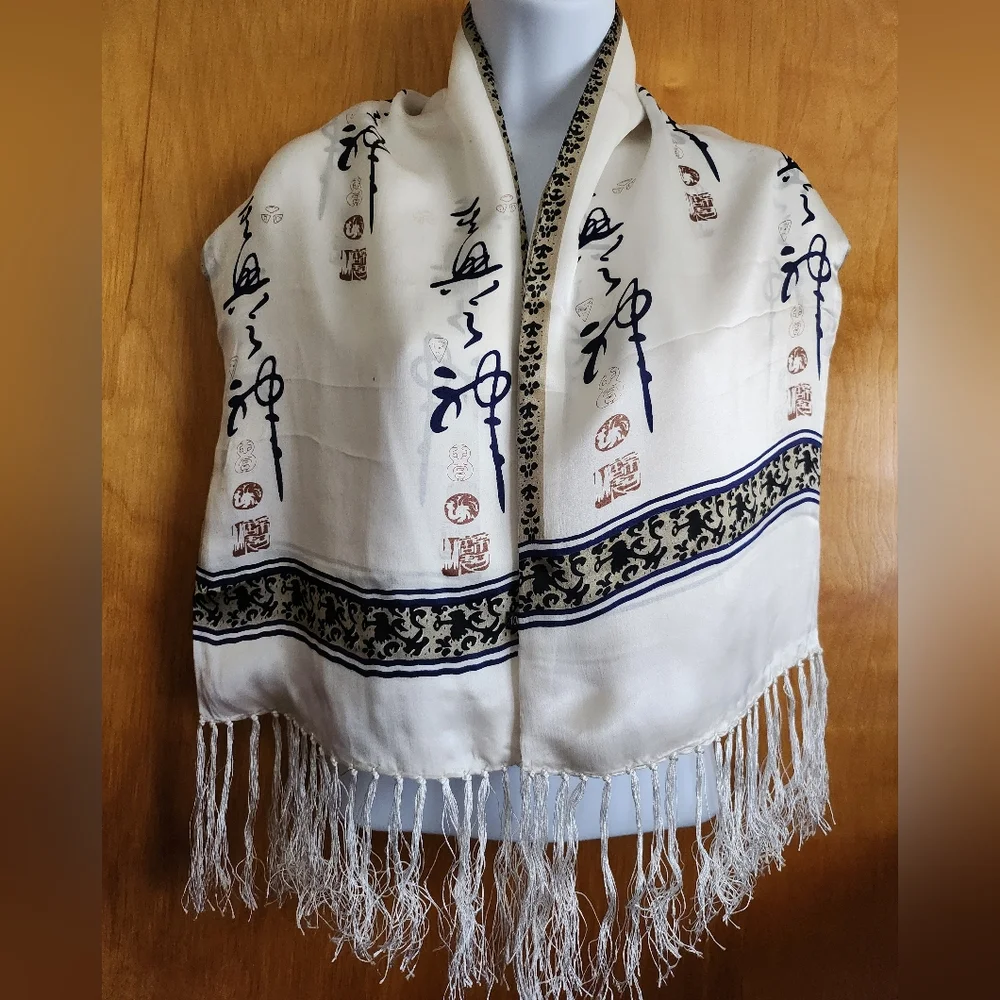 Silk Reversible Scarf Double Sided